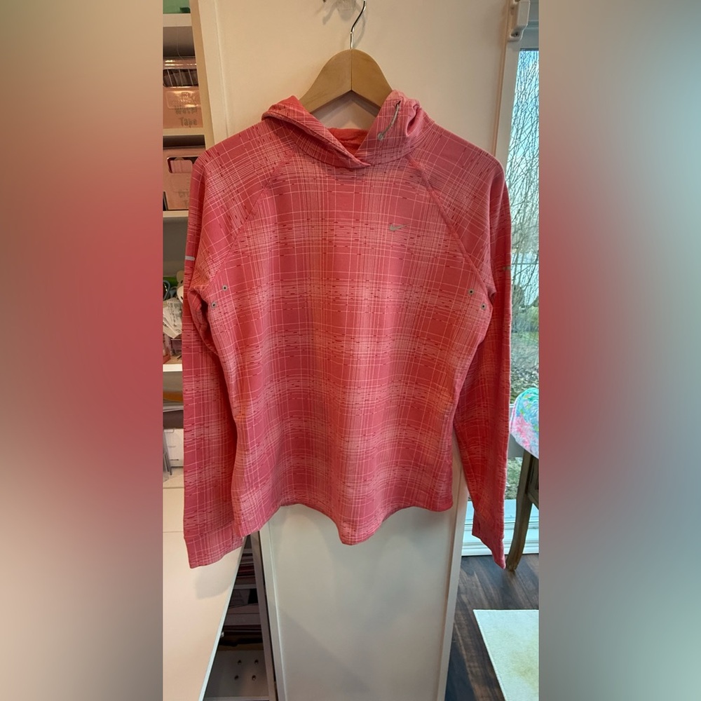 Nike Dri-FIT Running Pullover Hoodie Pink Women’s Size L - Sample Sale EUC